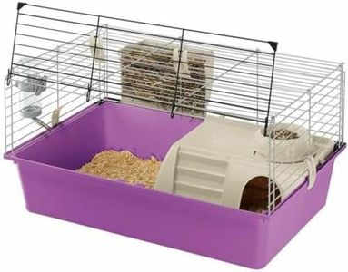 Ferplast Cage pour Cochons d'Inde Guinea 70 Cage Rongeurs en Métal, Accessoires Inclus: Mangeoire, Abreuvoir, Maison, Gamelle, Grande Ouverture Supérieure 70 x 47 x h 37,5 cm
