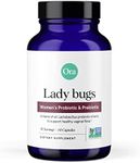 Ora Organic Prebiotics and Probiotics for Women - Lactobacillus for Vaginal and Urinary Tract Health, Contains 16 Billion CFU, 6 Strains - 1 Month Supply, 60 Vegan Probiotic Capsules