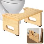 Foldable Toilet Stool, 7 Inch Portable Squatting Posture Poop Stool with Anti-Slip Feet, Bathroom Stool to Improve Bowel Movements Relief Constipation, Easy to Storage Toilet Assistance Step Stool