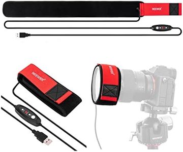 Neewer Riscaldatore a USB per Lente da 500mm per Fotocamera DSLR e Telescopio, Impostazione di Temperatura a 3 Livelli, Fascia Riscaldante per Evitare Rugiada, Nebbia e Condensa, per Astrofotografia