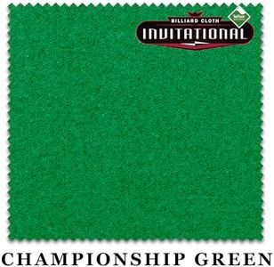 Championship Invitational Teflon Billiard Pool Table Felt Cloth - w/Spots - Pre-Cut Rails - Authorized Dealer (Championship Green, 8 ft)
