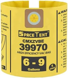 4 Pack CMXZVBE39970 CRAFTSMAN 6-9 Gallon Shop Vac Bags, CRAFTSMAN Wet Dry Bag, Part# 39970 Fine Dust Bag