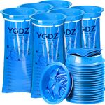 [New Upgraded] Vomit Bags 24 Pack, YGDZ Blue Barf Bags Disposable Emesis Bags Car Sickness Nausea Bags for Motion Travel, 1000ml