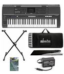 PSR-I510 61-keys Yamahakeyboard with padded black carry bag, Dust cover, Keyboard Stand and Learning Book by Music Manchester