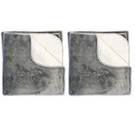 Mambe Blanket Co. Waterproof Mambe Silky Soft Throw for Dogs, Cats, and People (Small 30"x 36", 2 Pack, Buff-Dove)