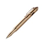 SMOOTHERPRO Solid Brass Bolt Action Pen with Tungsten Part Heavy Duty for Gift Business Office EDC Pocket Color Natural (BTA971)