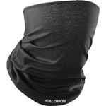 Salomon Cross Unisex Neckwarmer, New Fabric, Style, and Protection, Trail Running Hiking Ski, Black, One Size
