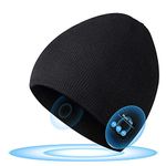 Stocking Fillers for Men Women Bluetooth Beanie Hat: Mens Gifts Christmas Eve Box Fillers Bluetooth Hat with Headphone Secret Santa Gifts, Xmas Gifts for Men Her Him Dad Gifts for Teenage Girls Boys