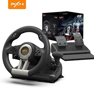 PXN Racing Wheel - Gaming Steering Wheel for PC, V3II 180 Degree Driving Wheel Volante PC Universal Usb Car Racing with Pedal for PS4, PC, PS3,Xbox Series X|S, Xbox One