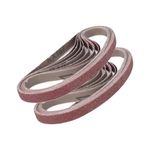 10mm x 330mm Aluminum Oxide Sanding Belts, 40/60/80/120/240/320 Assorted Grits Sanding Belt for Belt Sander (36 Pack)