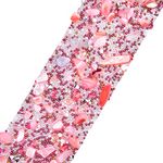 Crystal Rhinestone Trim Hotfix Ribbon Artificial Gem Stone Beaded Iron On Applique Chain Embellishment Sewing Accessories by EORTA for DIY Wedding Bridal Dress Shoes Phone Decor, Pink