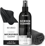 Screen Cleaner Spray and Wipe - TV screen cleaner spray and 2 Microfiber cloths, Computer Screen Cleaner, TV screen cleaner for Smart TV & Monitor, Laptop, MacBook, iPad and Electronic Devices - (2oz)