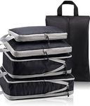 Meowoo Compression Packing Cubes 5 Set, Ultralight Expandable Packing Cubes Travel Organizers for Luggage Multi-Functional Travel Packing Organizers for Carry on Luggage, Clothing Sorting Packages