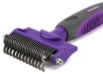 Hertzko Dematting Comb with Double Sided Professional Rake Suitable for Dogs and Cats - Removes Loose Undercoat, Tangles, Mats and Knots - Great Grooming Tool for Brushing and Deshedding