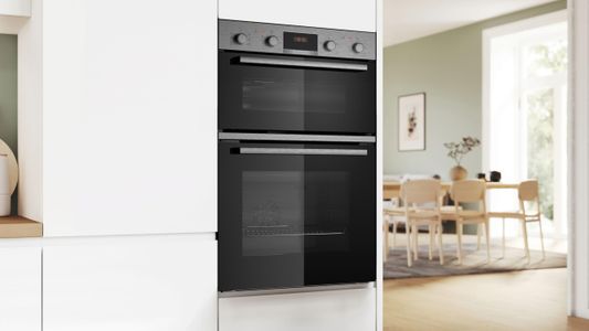 Bosch Series 4 60cm Built-In Double Oven – 3D Hotair, EcoClean, Stainless Steel