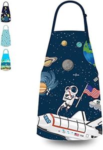 DEABOLAR Kids Apron for Boys, Unisex Apron With Adjustable Neck strap, Kitchen Bib Apron for Cooking Painting Baking