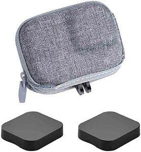 Mini Storage Bag Case for GoPro Hero13 Hero12 Hero11 Hero10 Hero9 Hero8 Black + GoPro Hero 12 11 10 9 8 Rubber Lens Cap Cover, ULBTER Carrying Grey Box Accessory for Go pro [2+1 Pack]