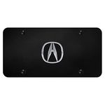 Acura Black Front License Plate Frame Black Stainless Steel 3D Metal AUTHENTIC