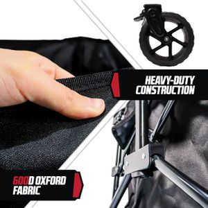 MoverX 300L Folding Trolley – Black, Heavy Duty Collapsible Cart