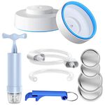 HiFan Jar Vacuum Sealer for Wide & Regular Mouth Mason Jars, Jar Sealer Kit with Accessory Hose & Adapter Hose Compatible with Foodsaver and Other Vacuum Sealer Machines (With Manual Vacuum Pump)