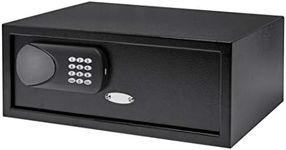 Amazon Basics Hotel Safe, Electronic Lock, Black, 1 Cubic Foot