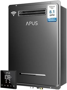 APUS 190,000 BTU Outdoor Tankless Water Heater, 8.1 GPM Natural Gas Instant Hot Water Heater with WiFi & Remote Control, High Efficiency for Supports 5 Outlets