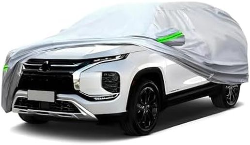 5-Layer Durable Oxford Fabric car Cover-Waterproof Windproof UV-Resistant Scratch-Resistant and Hail-Resistant Suitable for Mitsubishi Pajero Sport 2023-2025 All-Weather Outdoor car Cover Silver