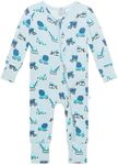 Posh Peanut Convertible Baby Sleepers - Footless Baby Pajamas with 2 Way Zipper for Easy Diaper Changes (Newborn/0-3 Months) Construction Cars