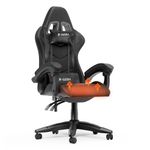 Racingreat Ergonomic Gaming Chair with Adjustable Height, Reclining Feature, Headrest, and Lumbar Support for Adults (Heated, Black)