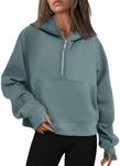 AUTOMET Womens Hoodies Half Zip Swe