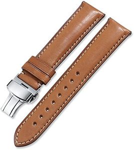 iStrap Quick Release Watch Band - Top Grain Leather Replacement Quickfit Strap - Stainless Steel Buckle - 18mm, 19mm, 20mm, 21mm 22mm,24mm for Men Women