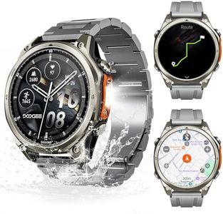 DOOGEEEco Anywise W1 Pro Mens Smart Watch, 5ATM Dual-Band GPS Offline Maps