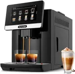 Zulay Magia Fully Automatic Espresso Machine With Grinder - 19 Customizable Coffee Options - Auto-Cleaning For Easy Maintenance - Milk-Foam System For Latte, Cappuccino, Macchiato - OG Silver