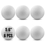 Hygloss Products White Styrofoam Balls for Arts and Crafts €“ 6 Inch, 6 Pack