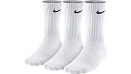 Nike Men's 3PPK Lightweight Crew Sock - White/Black, X-Large