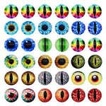 10MM 100PCS Dragon Eyes Glass Cabochon Eyes for Clay Doll Making Sculptures Props Craft DIY Findings Jewelry Making