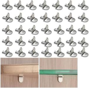 60pcs L Shape Shelf Pegs Shelf Support Peg Kit, Bracket Shelf Holder Stainless Steel Locking Pins for Cabinet Kitchen Furniture Book Shelves