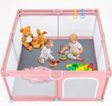 TODALE Baby Playpen 50”×50” Pink Pl