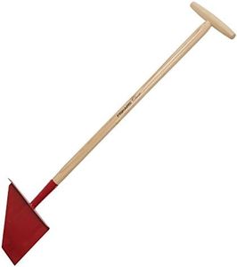 Fiskars Classic Lawn Edger, Length: 104 cm, Width: 23.5 cm, Boron Steel Head/Ash Wood Handle, Red/Natural Wood, 1003707