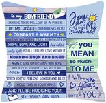 Boyfriend Gift Ideas Gift for Boyfriend from Girlfriend Double-sided Cushion Cover Throw Pillow Cover for Boyfriend Birthday Gift Valentine's Day Gift Anniversary (BOYFRIEND)