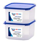 PickTheDeal Magnum Square Smart Kitchen Storage Plastic Container –Blue Lid (2.8 Litres)(Pack of 2)