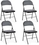 DUMOS 4 Pack Leather Padded Folding