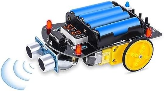 MiOYOOW Soldering Practice Kit Ultrasonic Range Obstacle Avoidance Smart Car, Beginners Learn to Solder Kit DIY Soldering Project Kit for Home and School Education with Paper English Manual