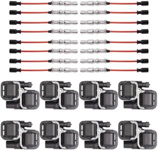 ENA Set of 8 Ignition Coil and Red Wire Set Compatible with Mercedes-Benz CL500 CLK500 CLS500 E500 G500 G55 AMG ML500 R500 S500 SL500 5.0L