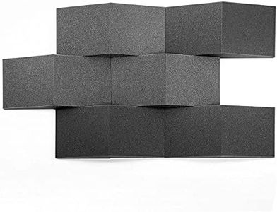 AcousPanel Espuma Acústica 12 Paneles Acústicos de 30x30x8cm Sin comprimir Gris Antracita