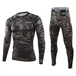 WINDCHASER Men's Thermal Underwear Set Warm Winter Base Layer Clothing Long Johns Pants Suits