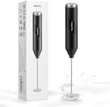 Bonsenkitchen Electric Milk Frother Handheld, Portable Whisk Milk Foam Maker, Battery Operated Drink Hand Mixer for Coffee, Matcha, Electric Stirrer Coffee Mixer Wand