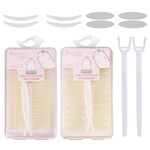 Eyelid Sticker, INTVN Portable Breathable Lace Style Double Eyelid Tape (240 pairs | size S + L) with 2 Pieces Fork Rods, Perfect for Hooded, Droopy or Mono-eyelids