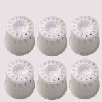 KRISHI MITRA Orchid Pots 5 Inch (Nylon Plastic) Transparent for Plants,Hydroponic Gardening,Net Pots for Indoor and Outdoor Gardening Pots for Orchid with Extra Holes (Clear Pot,Pack of 6)