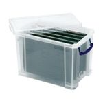 2 X Really Useful Filing Box Plastic with 10 suspension files A4 19 Litre W290xD255xH395mm Ref 19C&10susp